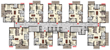 Floor Plan in 3 BHK Apartment at Narsingi – for Sale