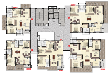 Floor Plan in 3 BHK Apartment at Narsingi – for Sale