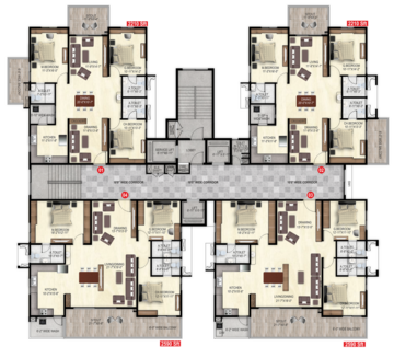 Floor Plan in 3 BHK Apartment at Narsingi – for Sale