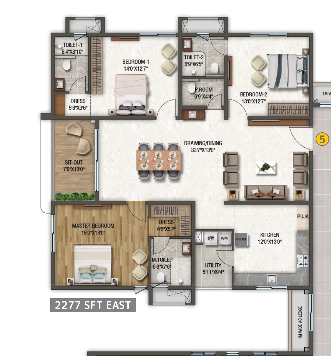 4 BHK + Pooja Room,Servant Room,Study Room Villa For Sale in Sumadhura The Olympus