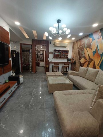 Living Room in 3.5 BHK Builder Floor at Dwarka Mor – for Rent