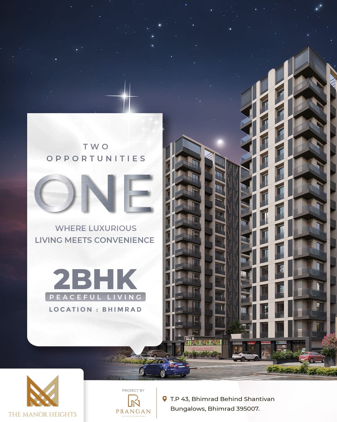 2 BHK + Extra Room Apartment For Sale in Bhimrad