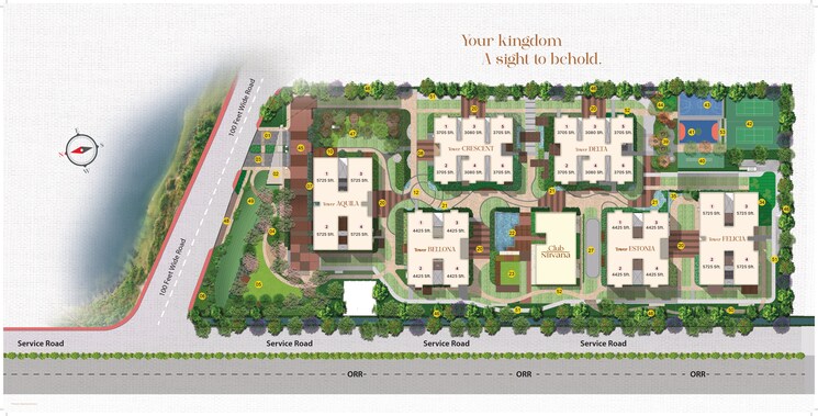 Master Plan, rajapushpa-infina 3 Bedroom 3080 Sq.Ft. Apartment In Manchirevula Hyderabad 7953552