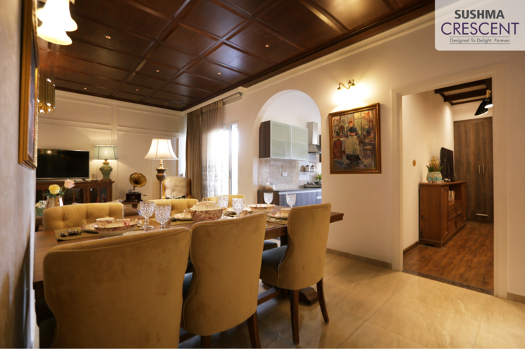 Living Room, sushma-crescent 2 Bedroom 1310 Sq.Ft. Apartment In Dhakoli Village Zirakpur 7953820