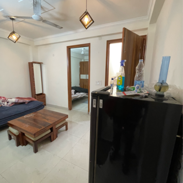 Living Room in 2 BHK Builder Floor at Khirki Extension – for Rent