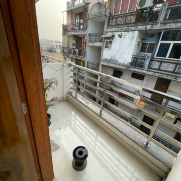 Balcony in 2 BHK Builder Floor at Khirki Extension – for Rent