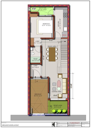 Floor Plan in 3.5 BHK Villa at Mansarovar Extension – for Sale
