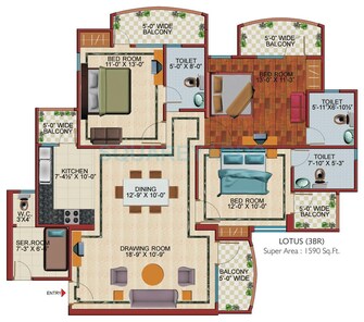 3.5 BHK Apartment For Resale in Gulmohur Garden Raj Nagar Extension Ghaziabad  7955309