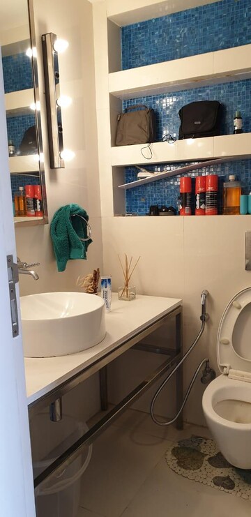 Bathroom in 3 BHK Apartment at Lodha Fiorenza, Goregaon East – for Rent
