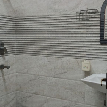 Bathroom in 3 BHK Apartment at Chittaranjan Park – for Rent