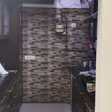 Kitchen in 3 BHK Apartment at Chittaranjan Park – for Rent