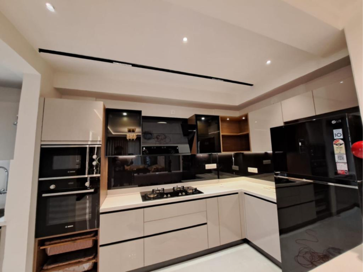 Kitchen, urban-the-zirk 3 Bedroom 1750 Sq.Ft. Apartment In High Ground Zirakpur 7957536