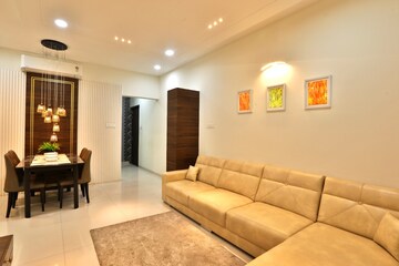 Living Room in 3 BHK Apartment at Kumar Palmspring Towers, Undri – for Sale