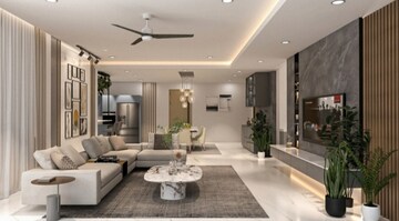Living Room in 4 BHK Apartment at Sri Fortune Sonthalia Sky Villas, Kokapet – for Rent