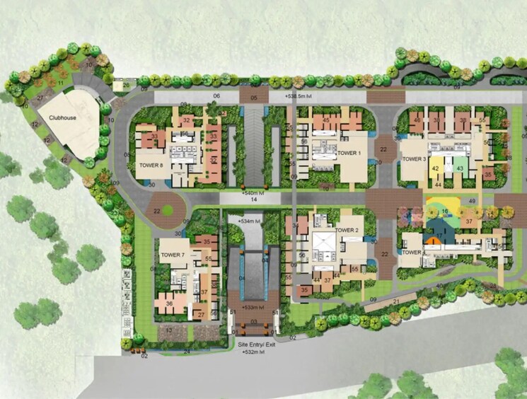 Master Plan, vasavi-atlantis 3 Bedroom 3030 Sq.Ft. Apartment In Narsingi Hyderabad 7959086