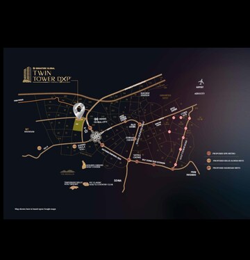 Furnished Amenities in 3 BHK Apartment at Signature Global Twin Tower DXP, Sector 84 – for Sale