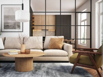 Living Room in 4 BHK Apartment at Signature Global Twin Tower DXP, Sector 84 – for Sale
