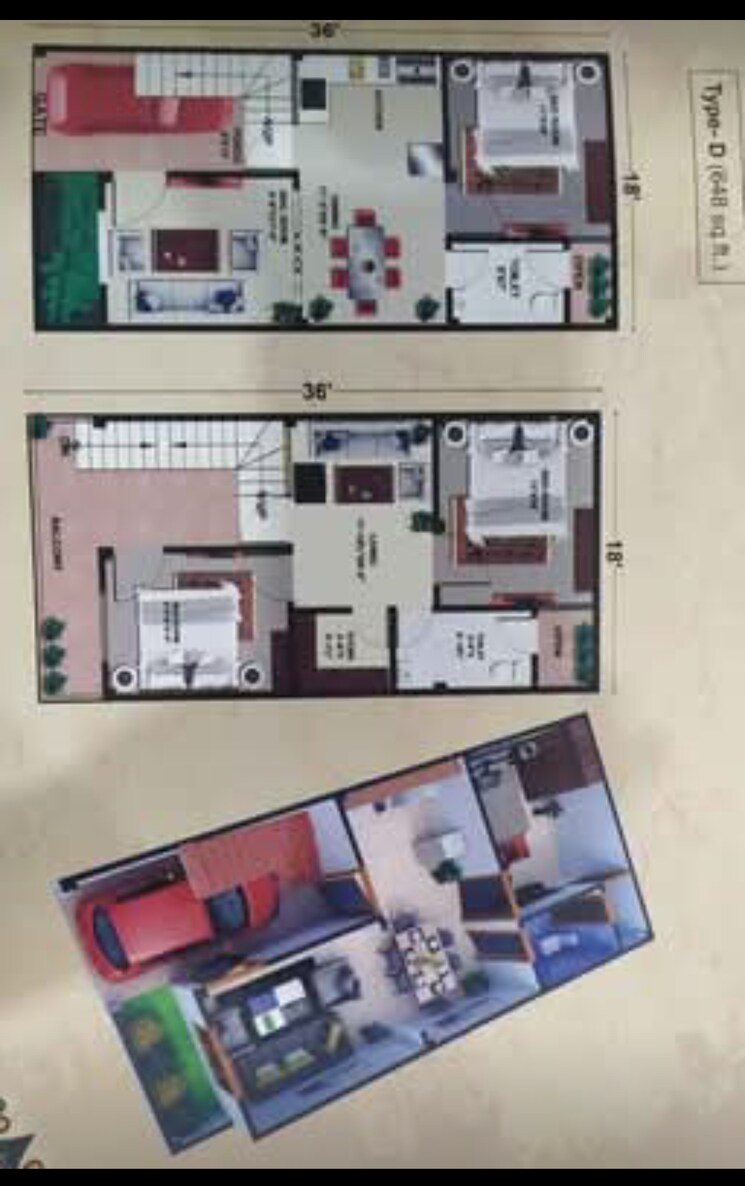 Floor Plan, the-hive-gomati-nagar 3 Bedroom 1325 Sq.Ft. Independent House In Gomti Nagar Lucknow 7961186