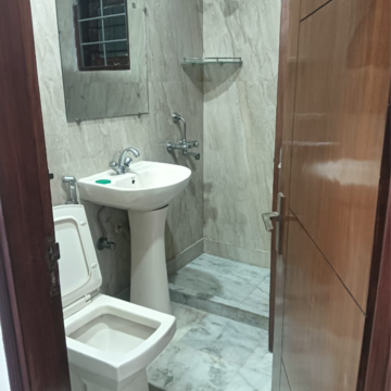 Bathroom in 3 BHK Builder Floor at Chittaranjan Park – for Rent