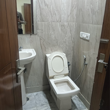 Bathroom in 3 BHK Builder Floor at Chittaranjan Park – for Rent
