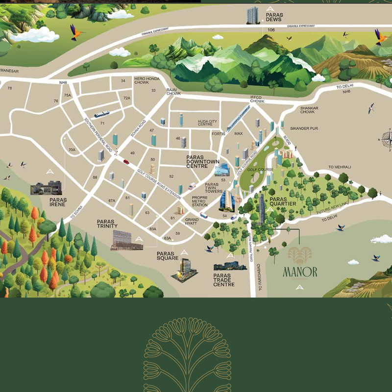 4 BHK + Servant Room 4750 Sq.Ft. Apartment in Paras Manor