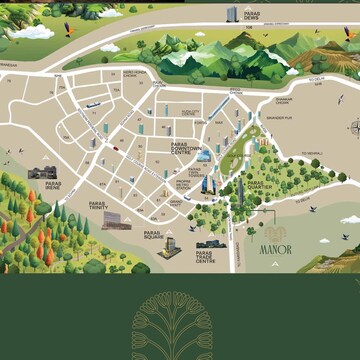 4 BHK Apartment – Map Location View at Paras Manor, Gwal Pahari - for Sale