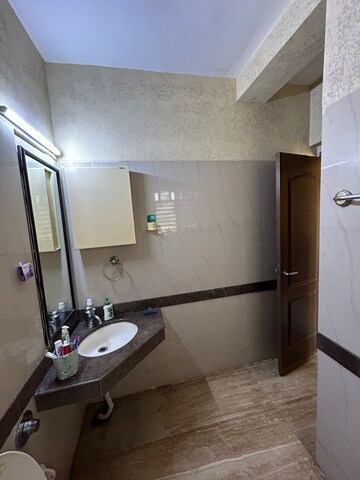 Bathroom in 3 BHK Apartment at K Raheja Heights, Malad East – for Rent