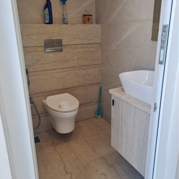 Bathroom in 3 BHK Builder Floor at Kalkaji – for Rent