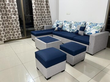 Living Room in 3 BHK Apartment at Paranjape Blue Ridge, Hinjewadi – for Rent