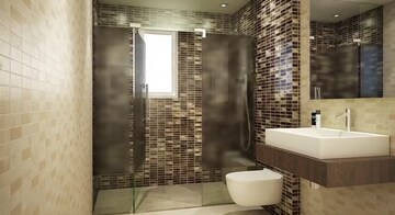Bathroom in 3 BHK Apartment at Hermitage Centralis, Vip Road – for Rent