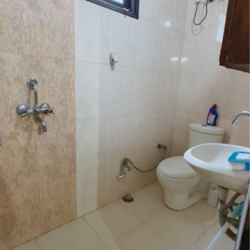 Bathroom in 2 BHK Builder Floor at Kalkaji – for Rent