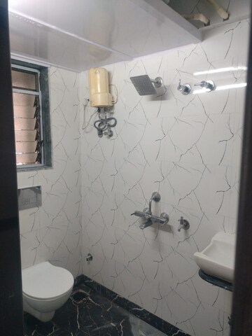 Bathroom in 3 BHK Apartment at Vaibhavlaxmi Stella Sapphire, Chembur – for Rent