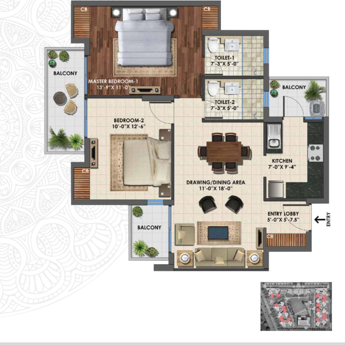 2 BHK Builder Floor For Sale in Express Astra