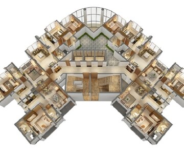 Master Plan in 1 BHK Apartment at Yogi Ajmera Bliss, Kalyan West – for Rent
