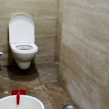 Bathroom in 2 BHK Apartment at Vashi Sector 17 – for Rent