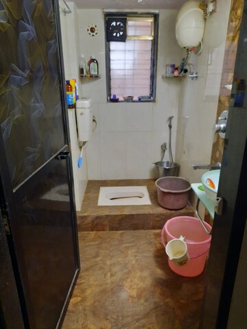 Bathroom in 1 BHK Apartment at Shree Saraswati CHS, Kopar Khairane – for Sale