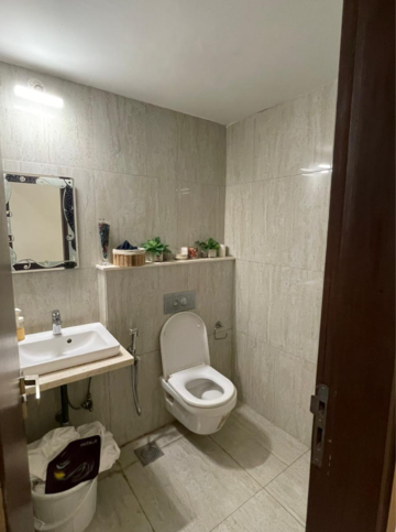 Bathroom in 3 BHK Apartment at Runwal Elegante, Shashtri Nagar – for Rent