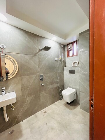 Bathroom in 2 BHK Builder Floor at Dwarka Mor – for Rent