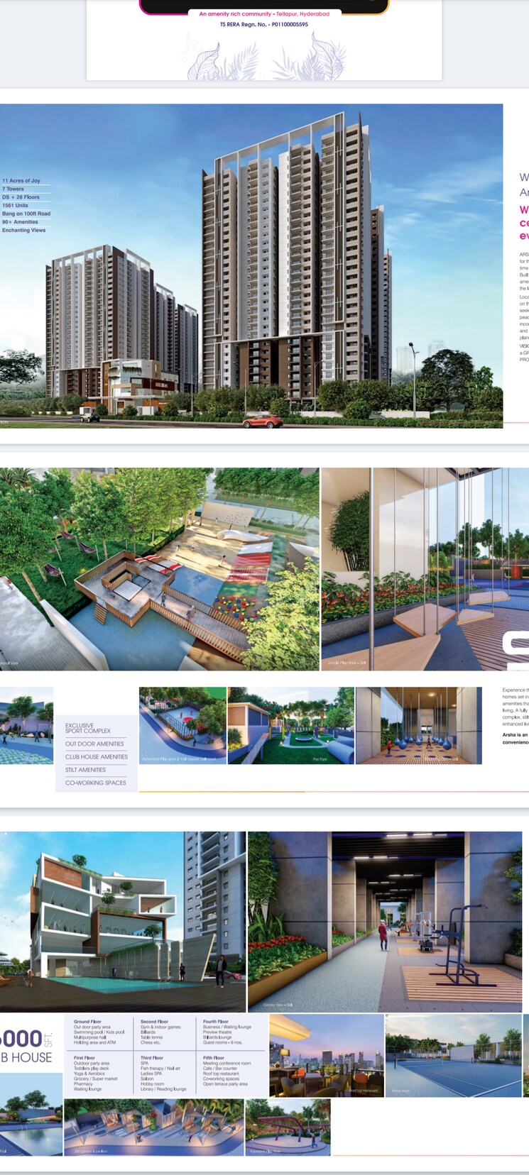 Master Bedroom, namitha-360-life 3 Bedroom 3350 Sq.Ft. Apartment In Kothaguda Hyderabad 7964595