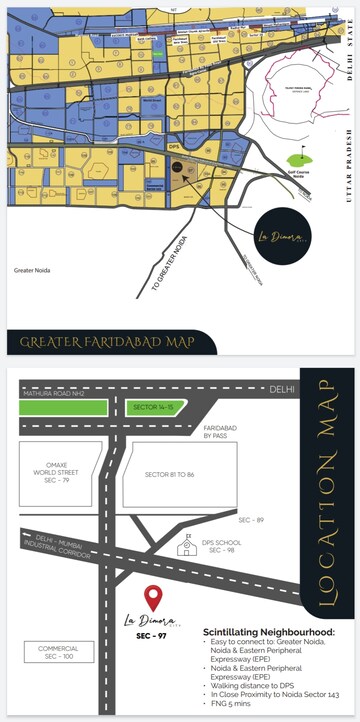  Plot – Map Location View at Lightstone La Dimora City, Sector 97 - for Sale