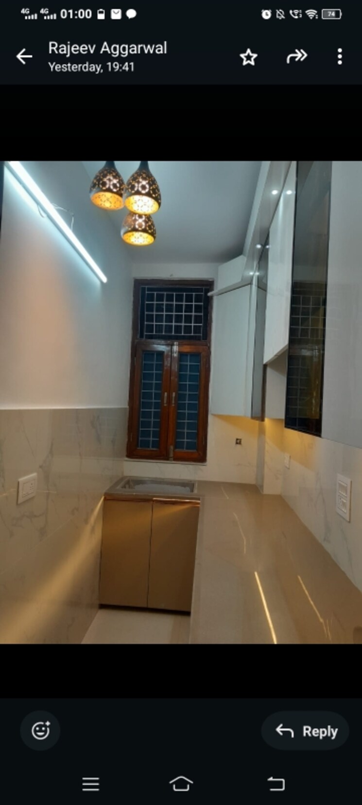 Kitchen, divya-angels 3 Bedroom 1450 Sq.Ft. Builder Floor In Indrapuram Ghaziabad 7964905