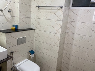 Bathroom in 3 BHK Apartment at Maxxus Elanza, International Airport Road – for Rent