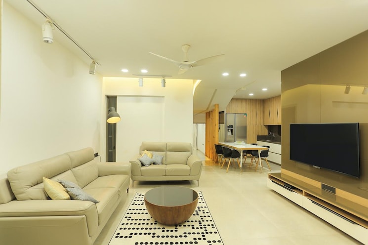 Living Room, kasturi-legacy 4 Bedroom 2606 Sq.Ft. Apartment In Baner Pune 7966064