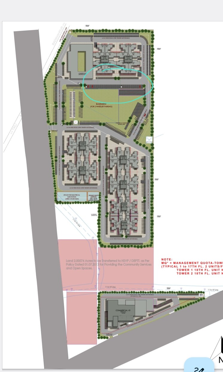 Master Plan, pareena-hanu-residency 2 Bedroom 646 Sq.Ft. Apartment In Sector 68 Gurgaon 7966926