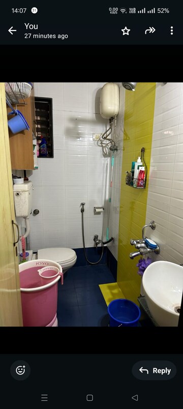 Bathroom in 2 BHK Apartment at Payal Heights Apartment, Kharghar – for Rent