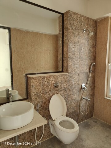 Bathroom in 3 BHK Apartment at Omkar Alta Monte, Malad East – for Rent