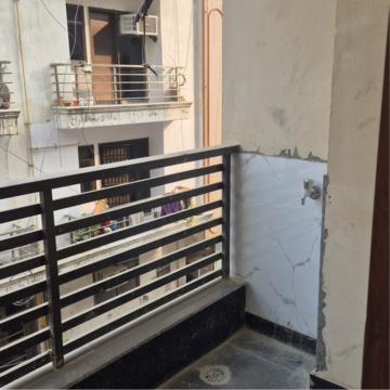 Balcony in 2 BHK Builder Floor at Palm Residency Chhatarpur, Rajpur Khurd Extension – for Rent