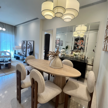 Living Room in 3 BHK Apartment at One Hiranandani Park, Brahmand – for Sale