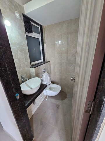 Bathroom in 1 BHK Apartment at Ashar Axis, Majiwada – for Rent