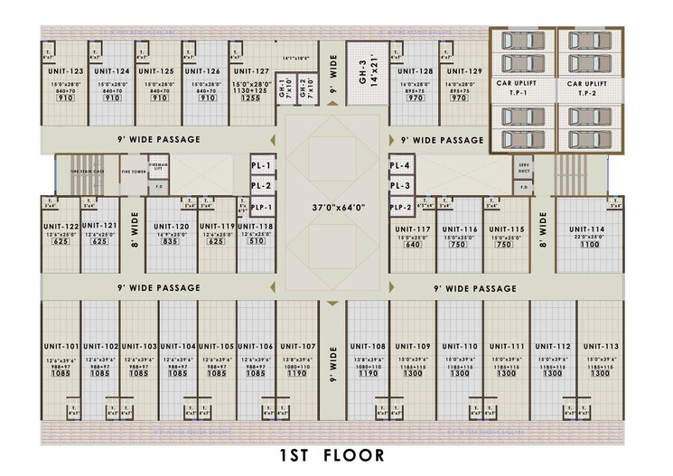 Floor Plan, amara-business-park Commercial Warehouse 1010 Sq.Ft. In Ghansoli Navi Mumbai 7968386